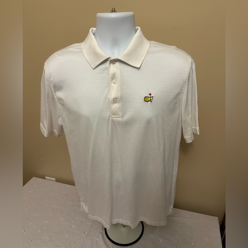 Augusta National Polo 100% Pima Cotton Medium White Great Condition